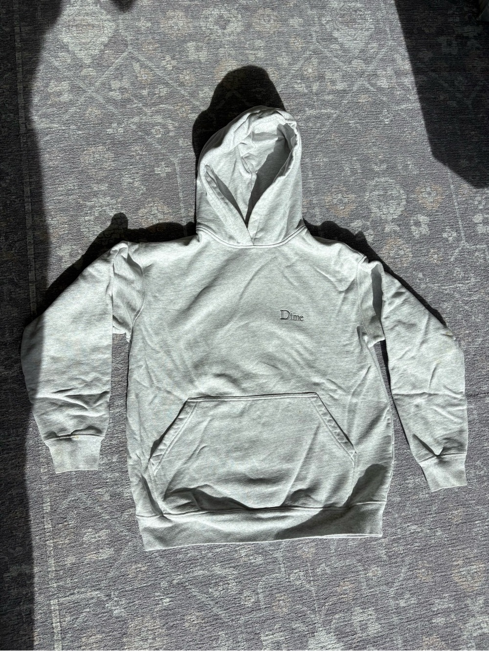 Dime Heather Grey Hoodie - Size Small